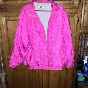 Two light jackets. One pink with lining and one white that’s very light.